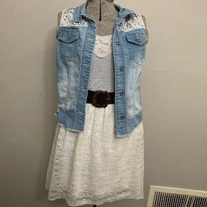 Maurices White Lace High-Low Skirt